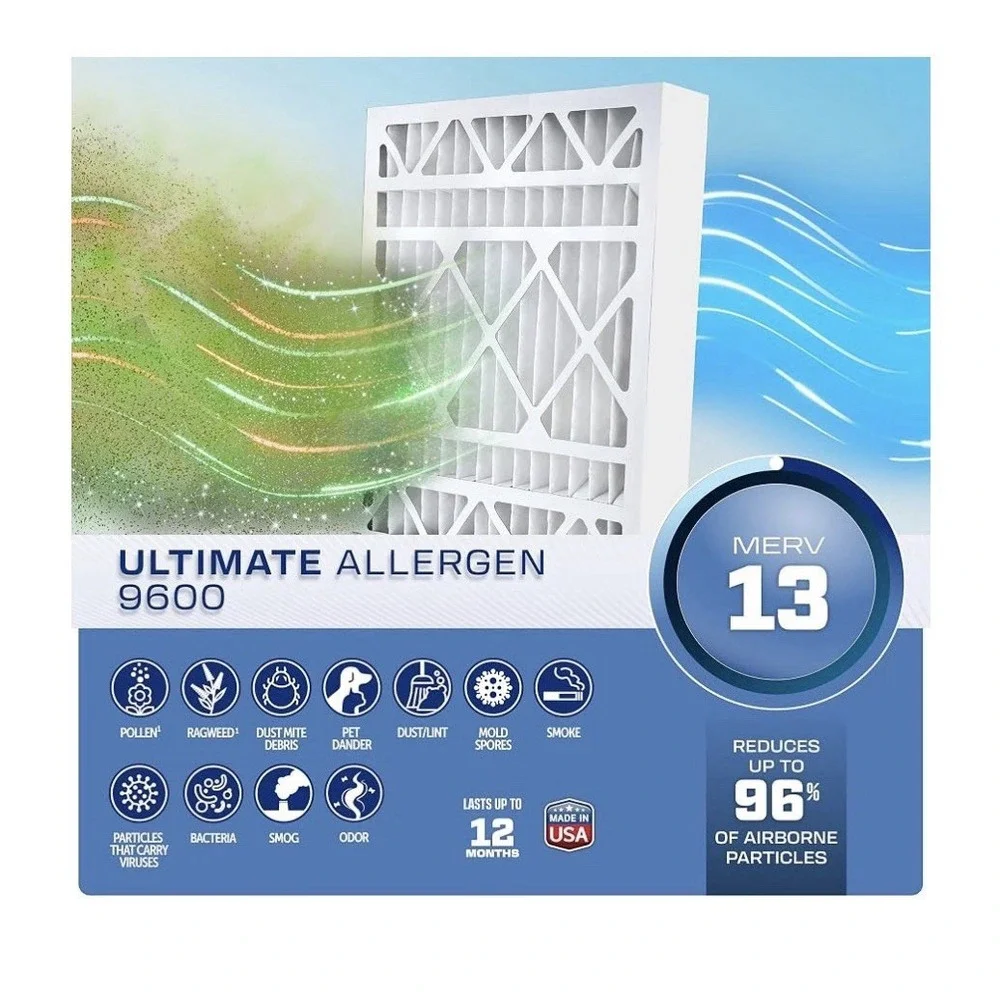 BestAir 20x25x4 MERV 13 Ultimate Allergen Air Filter Honeywell 2-Pack 9600